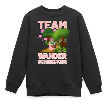 Team Wanderschnecken - Kinder Premium Organic Sweatshirt - Schwarz - Vorne - AI Model Kid Female (0cm)