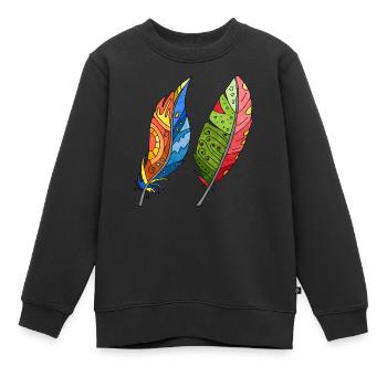 Stylo - Sweat Premium enfant bio - noir - Devant - AI Model Kid Female (0cm)