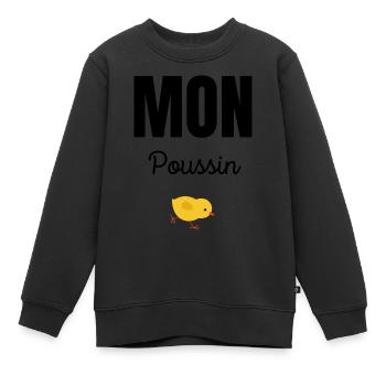 mon poussin - Sweat Premium enfant bio - noir - Devant - AI Model Kid Female (0cm)