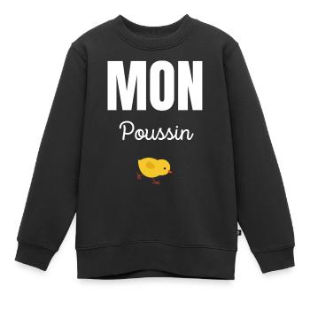 mon poussin - Sweat Premium enfant bio - noir - Devant - AI Model Kid Female (0cm)
