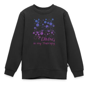 diving - Kinder Premium Organic Sweatshirt - Schwarz - Vorne - AI Model Kid Female (0cm)