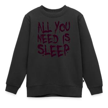 All you need is Sleep - Kinder Premium Organic Sweatshirt - Schwarz - Vorne - AI Model Kid Female (0cm)