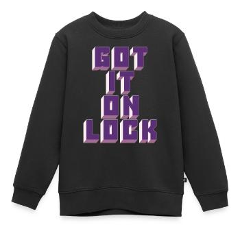 Hab es auf Schloss - Kinder Premium Organic Sweatshirt - Schwarz - Vorne - AI Model Kid Female (0cm)