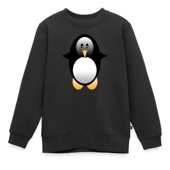 Pingouin - Sweat Premium enfant bio - noir - Devant - AI Model Kid Female (0cm)