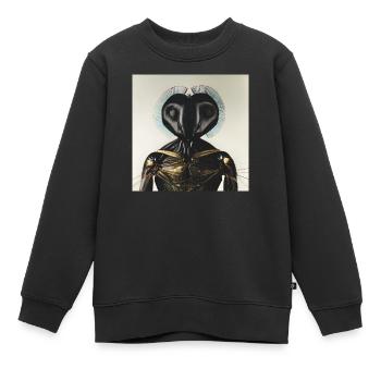 Fotografisches Portrait Humanoides Insekt - Kinder Premium Organic Sweatshirt - Schwarz - Vorne - AI Model Kid Female (0cm)