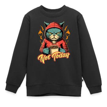 Hangover in Morning Mode Not Today - Kids Premium Organic Sweatshirt - black - Front - AI Model Kid Female (0cm)