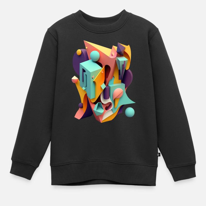 .3D - Kids Premium Organic Sweatshirt - black