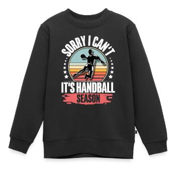 Handball Handballer - Kinder Premium Organic Sweatshirt - Schwarz - Vorne - AI Model Kid Female (0cm)