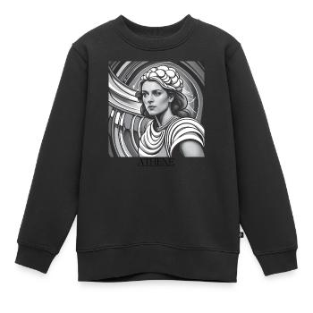 GREEK ATHENE - Kinder Premium Organic Sweatshirt - Schwarz - Vorne - AI Model Kid Female (0cm)