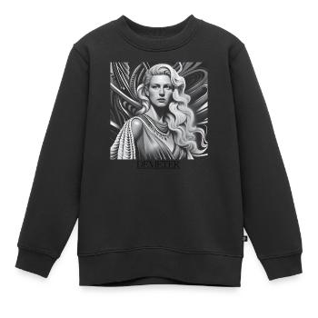 GREEK DEMETER - Kinder Premium Organic Sweatshirt - Schwarz - Vorne - AI Model Kid Female (0cm)