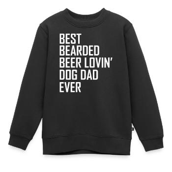 Dog Hund - Kinder Premium Organic Sweatshirt - Schwarz - Vorne - AI Model Kid Female (0cm)