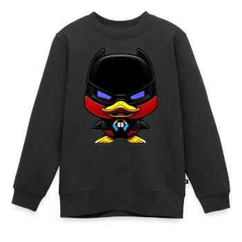 Canard dynamique - Sweat Premium enfant bio - noir - Devant - AI Model Kid Female (0cm)