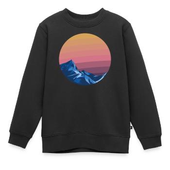 Mountain Life - Mountains, Sun, Nature - Kids Premium Organic Sweatshirt - black - Front - AI Model Kid Female (0cm)