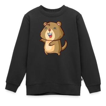 capybara dancing - Sweat Premium enfant bio - noir - Devant - AI Model Kid Female (0cm)