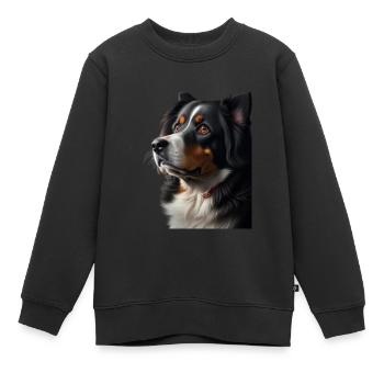 Dog - Kinder Premium Organic Sweatshirt - Schwarz - Vorne - AI Model Kid Female (0cm)