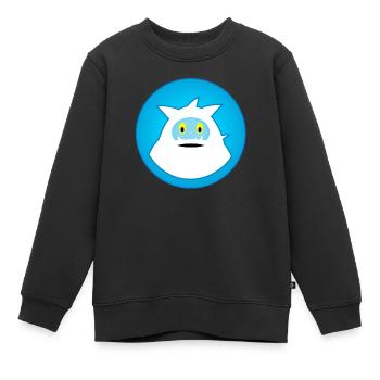Yéti | Logo - Sweat Premium enfant bio - noir - Devant - AI Model Kid Female (0cm)