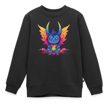 Démon du mois de la fierté - Sweat Premium enfant bio - noir - Devant - AI Model Kid Female (0cm)