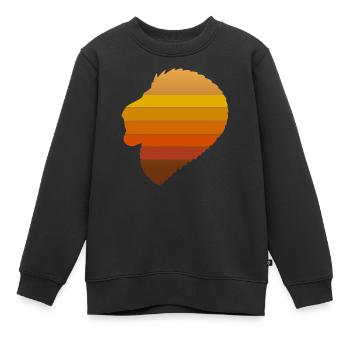 Fond profil N°3 - Sweat Premium enfant bio - noir - Devant - AI Model Kid Female (0cm)