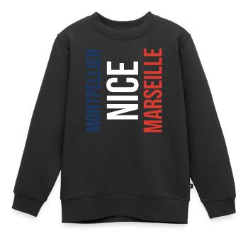 Montpellier Nizza oder Marseille? - Kinder Premium Organic Sweatshirt - Schwarz - Vorne - AI Model Kid Female (0cm)