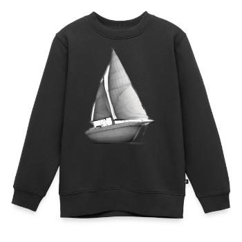Sailing Ship Sailing Sailing Sailing Sailing Boat - Kids Premium Organic Sweatshirt - black - Front - AI Model Kid Female (0cm)