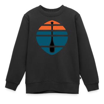 Paddel Sonnenuntergang Logo - Kinder Premium Organic Sweatshirt - Schwarz - Vorne - AI Model Kid Female (0cm)