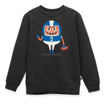Ballsport - Kinder Premium Organic Sweatshirt - Schwarz - Vorne - AI Model Kid Female (0cm)