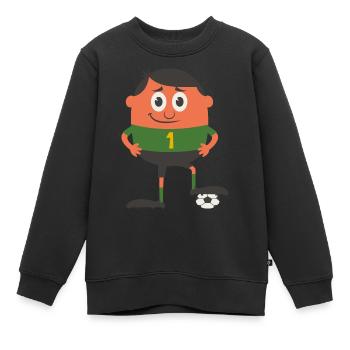 Ballsport - Kinder Premium Organic Sweatshirt - Schwarz - Vorne - AI Model Kid Female (0cm)