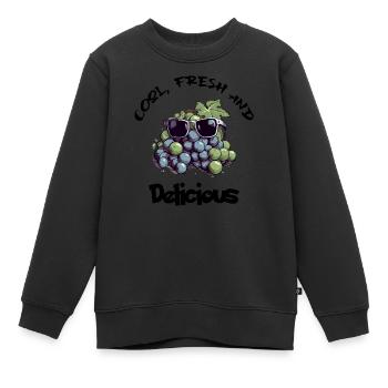 Kühl, frisch und lecker - Kinder Premium Organic Sweatshirt - Schwarz - Vorne - AI Model Kid Female (0cm)