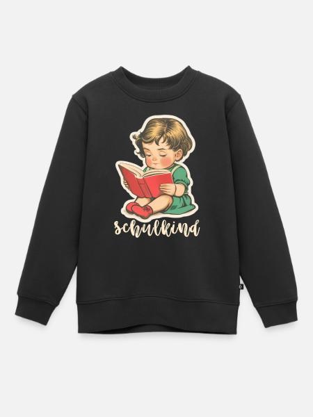 Schulkind, Erste Klasse - Kinder Premium Organic Sweatshirt - Schwarz