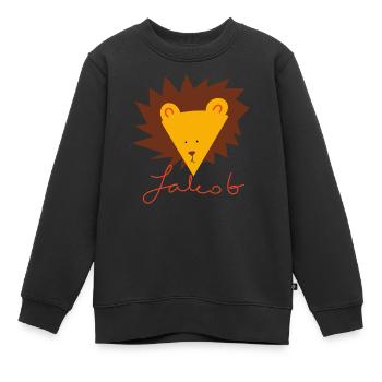 Jacob - Sweat Premium enfant bio - noir - Devant - AI Model Kid Female (0cm)