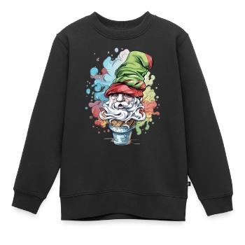 Elf in der Eiswaffel - Kinder Premium Organic Sweatshirt - Schwarz - Vorne - AI Model Kid Female (0cm)