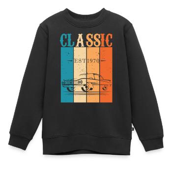 CLASSIC CAR - Kinder Premium Organic Sweatshirt - Schwarz - Vorne - AI Model Kid Female (0cm)