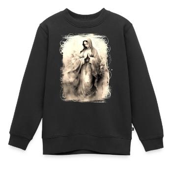 Heilige Maria Maria Madonna Mariana Jungfrau Maria Heilig - Kinder Premium Organic Sweatshirt - Schwarz - Vorne - AI Model Kid Female (0cm)