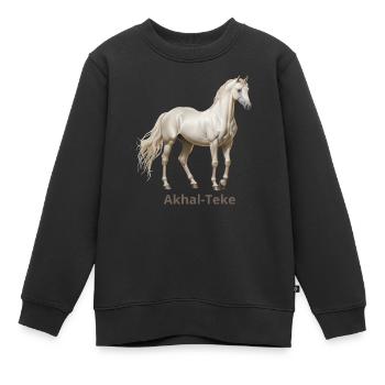 Achal-Teké - Kinder Premium Organic Sweatshirt - Schwarz - Vorne - AI Model Kid Female (0cm)