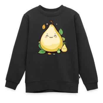 Trio Pearfect - Sweat Premium enfant bio - noir - Devant - AI Model Kid Female (0cm)
