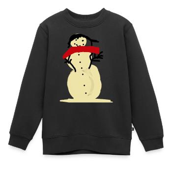 Bonhomme de neige - Sweat Premium enfant bio - noir - Devant - AI Model Kid Female (0cm)