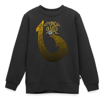 A.F.T Hameçon - Sweat Premium enfant bio - noir - Devant - AI Model Kid Female (0cm)