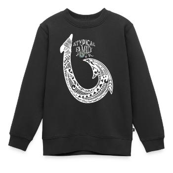 A.F.T Hameçon - Sweat Premium enfant bio - noir - Devant - AI Model Kid Female (0cm)