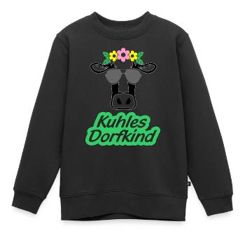 Kuhles Dorfkind - Kinder Premium Organic Sweatshirt - Schwarz - Vorne - AI Model Kid Female (0cm)