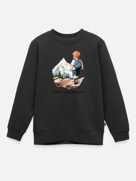 Future Mountaineer - Kids Premium Organic Sweatshirt - black