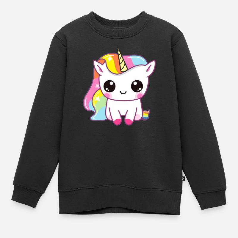 Baby Einhorn - Kinder Premium Organic Sweatshirt - Schwarz
