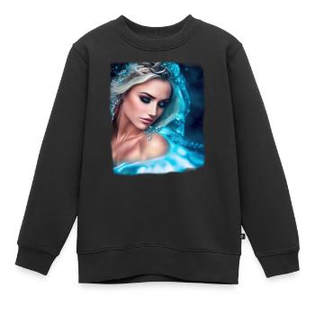beautiful woman - Kinder Premium Organic Sweatshirt - Schwarz - Vorne - AI Model Kid Female (0cm)