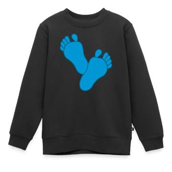 Bébé Pieds Garçon - Sweat Premium enfant bio - noir - Devant - AI Model Kid Female (0cm)