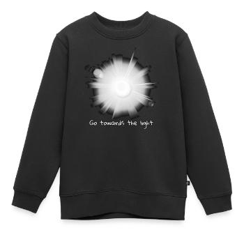Allez vers la lumière - Sweat Premium enfant bio - noir - Devant - AI Model Kid Female (0cm)