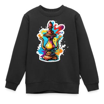 Wunderlampe / Wünsche /Orient / Wunder / Genie - Kinder Premium Organic Sweatshirt - Schwarz - Vorne - AI Model Kid Female (0cm)
