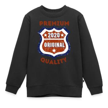 Qualité premium 2020 - Sweat Premium enfant bio - noir - Devant - AI Model Kid Female (0cm)