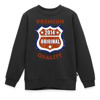 Qualité premium 2014 - Sweat Premium enfant bio - noir - Devant - AI Model Kid Female (0cm)