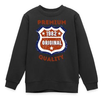 Premium-Qualität 1982 - Kinder Premium Organic Sweatshirt - Schwarz - Vorne - AI Model Kid Female (0cm)