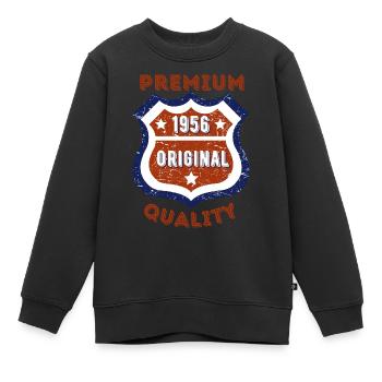 Premium-Qualität 1956 - Kinder Premium Organic Sweatshirt - Schwarz - Vorne - AI Model Kid Female (0cm)