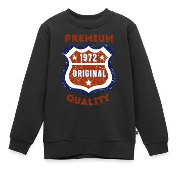 Premium-Qualität 1972 - Kinder Premium Organic Sweatshirt - Schwarz - Vorne - AI Model Kid Female (0cm)
